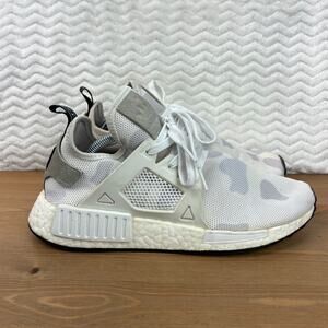 Adidas NMD_XR1 White Duck Camo Sz 8 Running Shoe Gray Off White